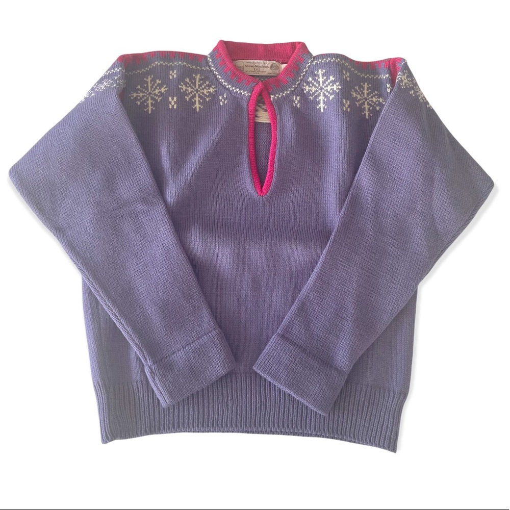 Vintage Stowe Woolens handcrafted ski sweater